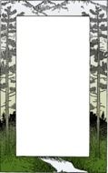 frame border mountain trees