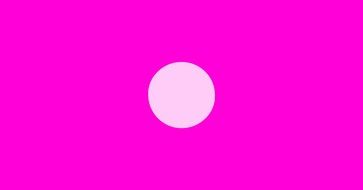 neon pink background with white circle