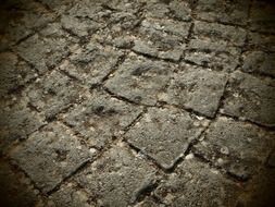 paving stones soil stepping on