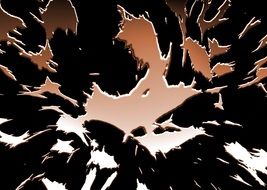 crazy pattern on a black background