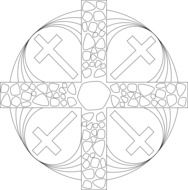 cross christian window pattern