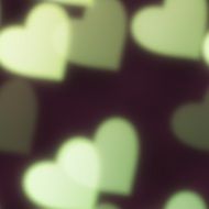bokeh hearts green wallpaper