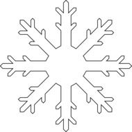 drawing of a winter snowflake