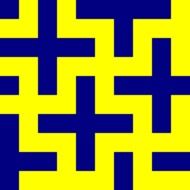 pattern blue yellow crosses plus