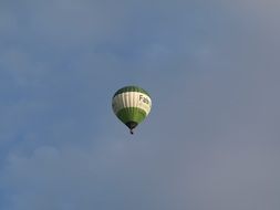 white green hot air balloon