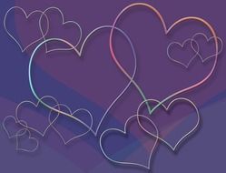 hearts valentine love couple two