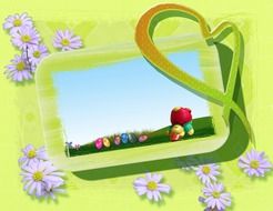 easter background duck heart