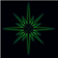 stars green glowing