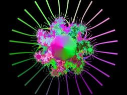 fractal colorful object on a black background