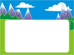 blank card with mountains