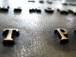 metal type macro letter memorial