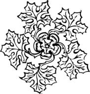 decorations leaf floral pattern