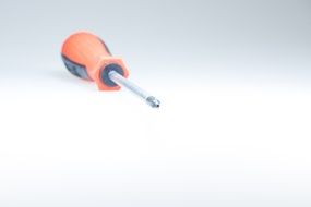 orange screwdriver on a white background