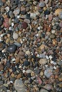 colored pebble beach