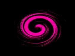 digital graphics pink swirl black