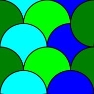circles pattern red green blue