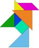 geometrical colored shapes blocks and triangles