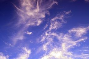 spring clouds on a blue sky