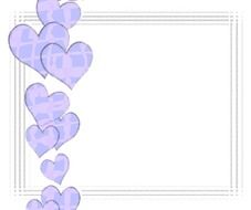 blue hearts frame love valentine