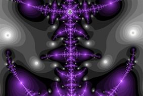 Violet abstraction on a black background