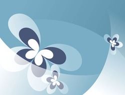 background butterfly blue white