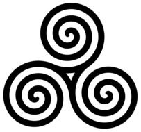 celtic tribal knot spiral ornament