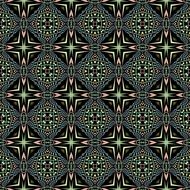 seamless kaleidoscope dark-green pattern