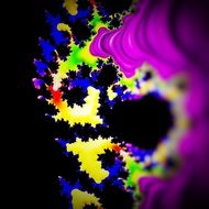 fractal colorful pattern on a black background