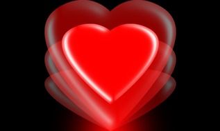 heart background black effects