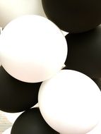 balloons black white