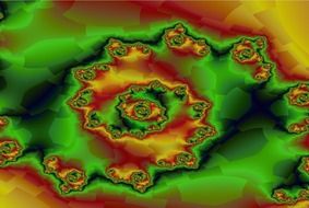 green red fractal color colorful
