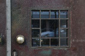 door macro metal texture brown