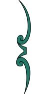 green symbol on a white background