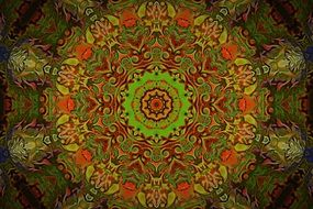 absract green orange pattern