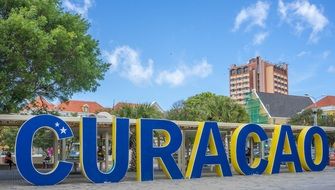 volumetric letters of resort Curacao