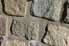 a wall of rough stone