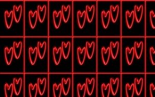 hearts neon background love