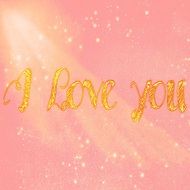 romantic signature on pink background