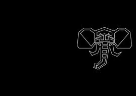 background elephant line drawing