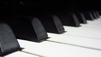 piano keys close music