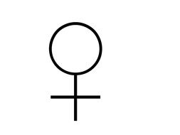 female sign on a white background