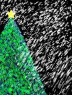 christmas heavy snow night black