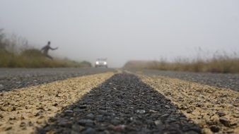 road asphalt material closeup