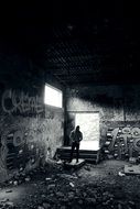 model in ruins