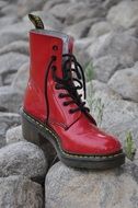 Photo of single red boot