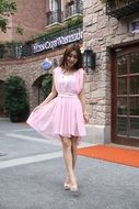 wedding pink dress