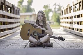 country girl with guitar