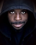 Portrait of male in a hoodie