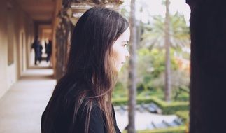 brunette with long hair