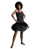 girl dancer in a black dress